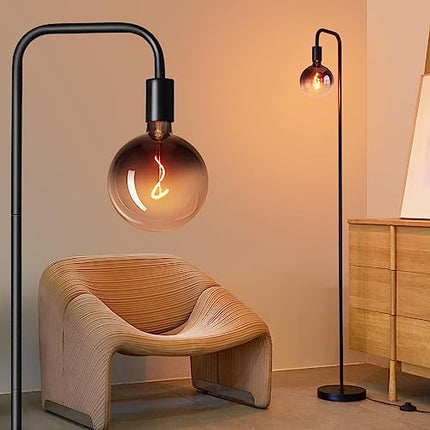 ONEWISH Floor Lamp for Living Room - Minimalist Industrial Standing Lamp with Mo