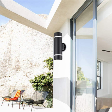 Cerdeco Stainless Steel Modern Porch Light Outdoor Wall Lighting Cylinder Wall S