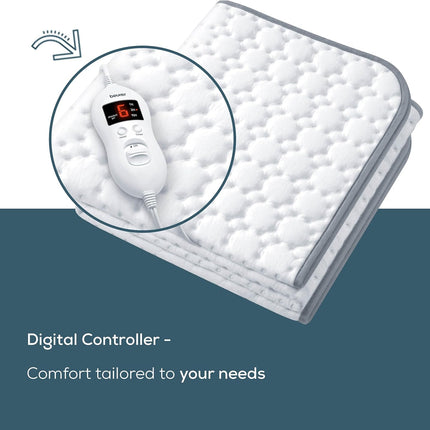 Beurer UWB55 Heated Underblanket with 8 Temperature Settings & Ultra-Soft Fleece