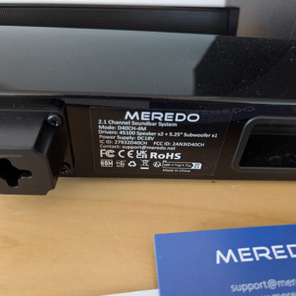 Sound Bar 2 in 1 Detachable MEREDO Soundbar for TV with 5.25'' Subwoofer 180W 2.