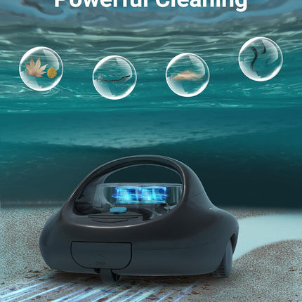 TALOSBO PLECO SE Pool Robots, 130 Mins Powerful Cleaning, Dual Drive Motors, Qui