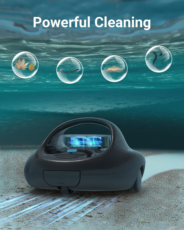 TALOSBO PLECO SE Pool Robots, 130 Mins Powerful Cleaning, Dual Drive Motors, Qui