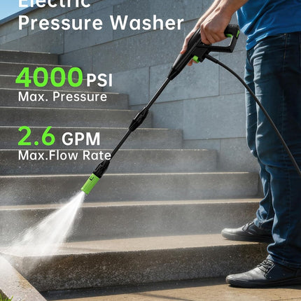 Pressure Washer, 4000PSI 2.6 GPM Max Power Washer with Foam Cannon 23FT Hose PAT