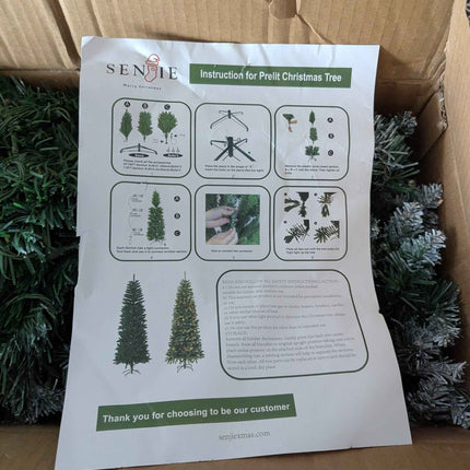 Prelit Artificial Christmas Tree Flocked Snow Trees with Pine Cone Decoration 5FT https://a.co/d/075ie9q7