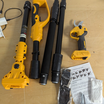 (Tool Only) Cordless Electric Pruning Shears with Telescopic Pole for DeWalt 20V