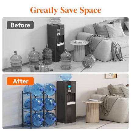 Lifewit 5 Gallon Jug Holder, 3 Tier Bottle Stand, Heavy Duty Dispenser Rack With