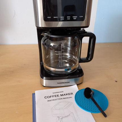 Ihomekee Programmable Drip Coffee Maker 12 Cup, Coffee Machine with Iced Coffee