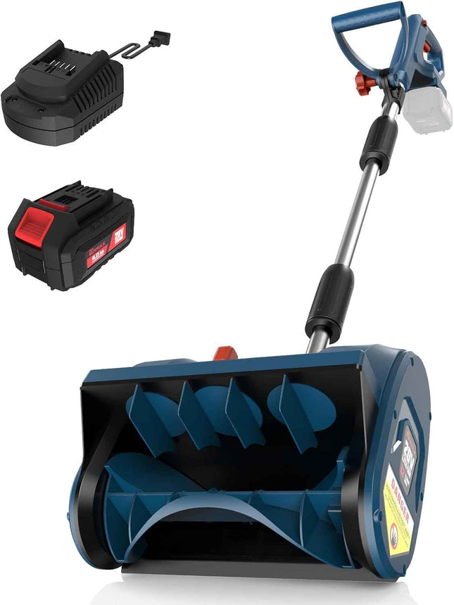 Enhulk Eletric Snow Shovel, 20V | 12-Inch | 4-Ah Cordless Snow Blower, Battery P