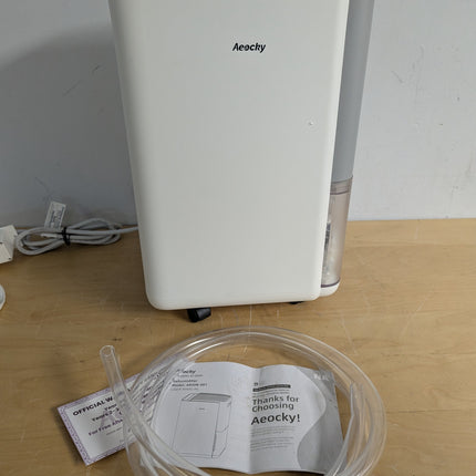 AEOCKY 50 Pint Compressor Dehumidifier for up to 3000 Sq Ft, Quiet with Drain Hose, Timer & Child Lock, Grey