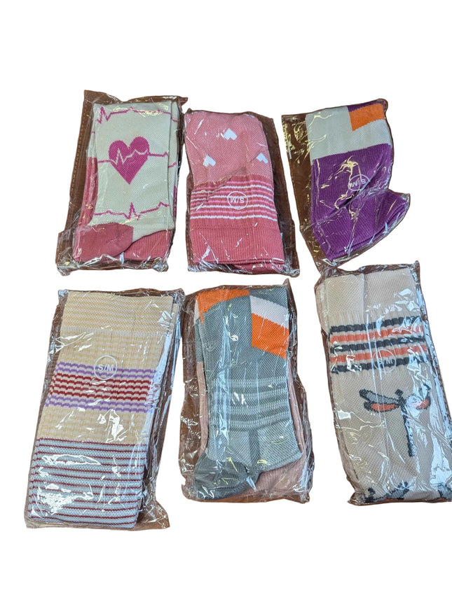 Compression socks assorted 6 pairs S/M size