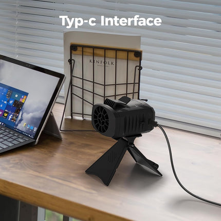FlarePoint 4-in-1 Portable Fan: Waist/Neck/Desk Multi-Use | 7000RPM Rechargeable