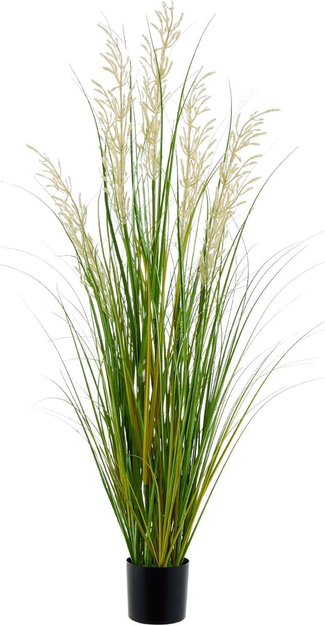 Artificial Plant, 47in Onion Grass Artificial Plant in Pot, Indoor Decorative Fl