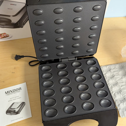 Walnut Cookie Maker 24pcs, Electric Walnut Cake Maker, Nut Waffle Bread Maker Ba