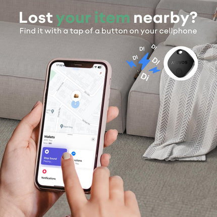 ATUVOS Air Tracker Tag 2 Pack, Luggage Tracker Key Finder Work with Apple Find M