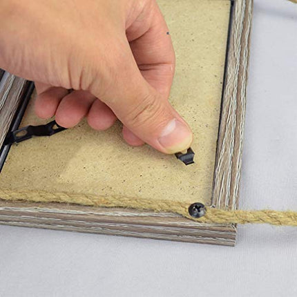 Amazing Roo 4x6 Hanging Triple Picture Frames Set of 2, Vertical Collage Rustic