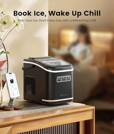 ecozy Smart Ice Makers Countertop, Portable Ice Maker with App Remote & Voice Co