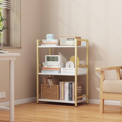 BSONE Small Bookshelf, 3 Tier Book Shelf, Modern Bookcase for Bedroom Living Roo