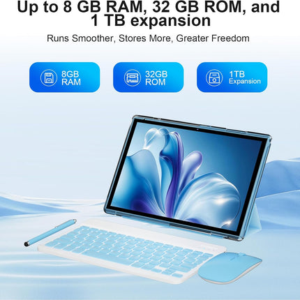 10 Inch Tablet 2 in 1 Android 15 Tablets with Keyboard Tabletas, Include Mouse S