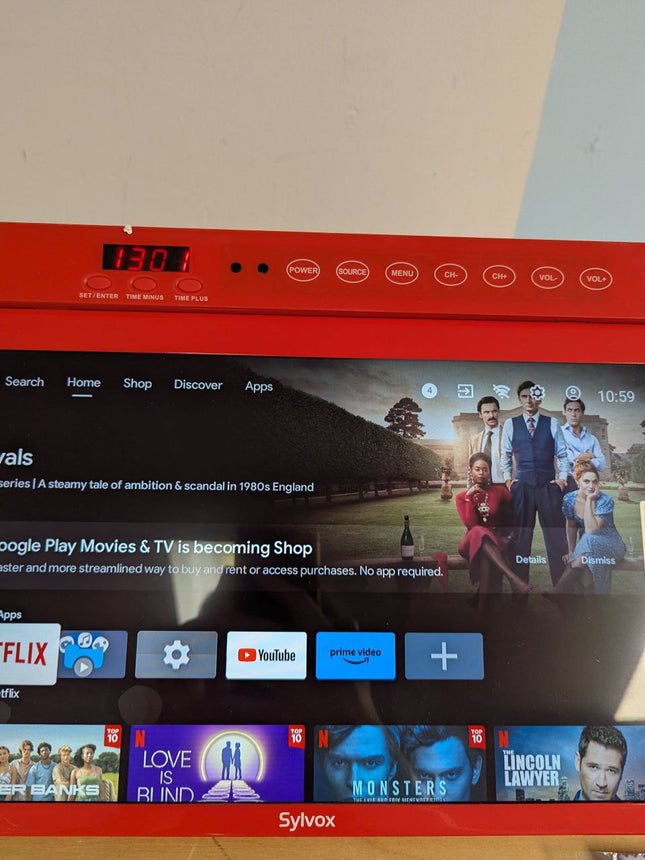 SYLVOX 15.6 inch Smart TV for Kitchen, 1080P RV TV Under Cabinet Television, Sma