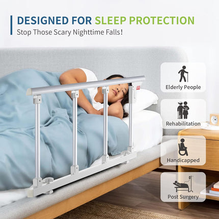 CanFord Bed Rails for Elderly Adults Safety, Folding Bedside Assist Rail Handle,