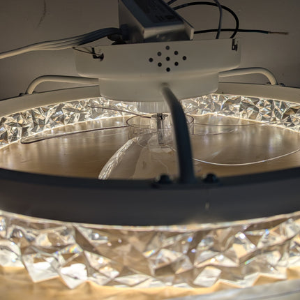 LEDIARY 20" Modern Ceiling Fans with Lights and Remote, Dimmable Low Profile Cei