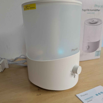 Pharata Humidifiers for Bedroom Large Room, 2.5L Cool Mist Humidifier with Essential Oil Diffuser, Top Fill Humidifier for Baby, Home, Plant, Ultrasonic Humidification for whole house, Auto Shut-Off