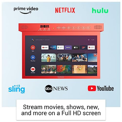 SYLVOX 15.6 inch Smart TV for Kitchen, 1080P RV TV Under Cabinet Television, Sma