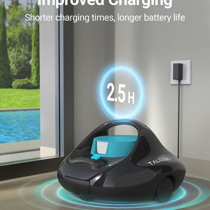 TALOSBO PLECO SE Pool Robots, 130 Mins Powerful Cleaning, Dual Drive Motors, Qui