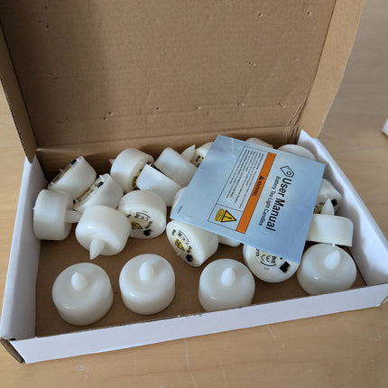 24 PCS Flameless LED Tea Lights Bulk, Electric Tealight Candles, Small Fake Cand