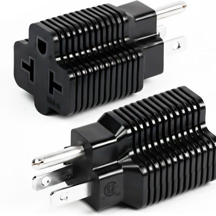 CERRXIAN 4 in 1 15 Amp to 20 Amp Plug Adapter, NEMA 5-15P to 5-15R Adapter,5-15P
