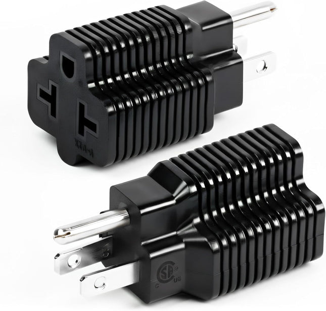 CERRXIAN 4 in 1 15 Amp to 20 Amp Plug Adapter, NEMA 5-15P to 5-15R Adapter,5-15P