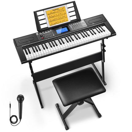 Donner Keyboard Piano 61 Key, Electric Keyboard Kit with 249 Voices, 249 Rhythms