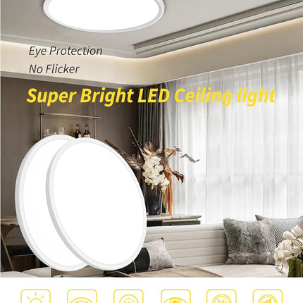 LED Flush Mount Ceiling Light Fixture,Round 20Inch 40w 4350lm 3000k,4000k,6000k