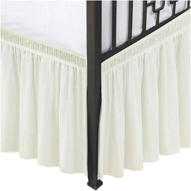 Wrap Around Bed Skirt Queen Size Wrap Around Bed Skirt with Split Corners 15" Dr