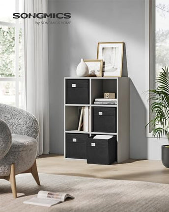 SONGMICS Storage Cubes, Set of 4 Cube Storage Bins, 10.2 x 10.2 x 11 Inches, 2 H