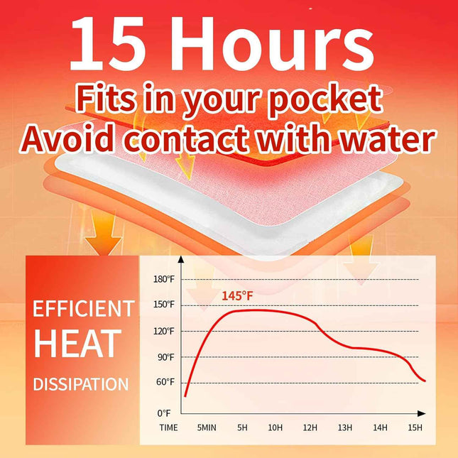 Hand Warmers - Up to 15 Hours of Heat - 10/50/100/200 Pack Super Long Lasting Ai