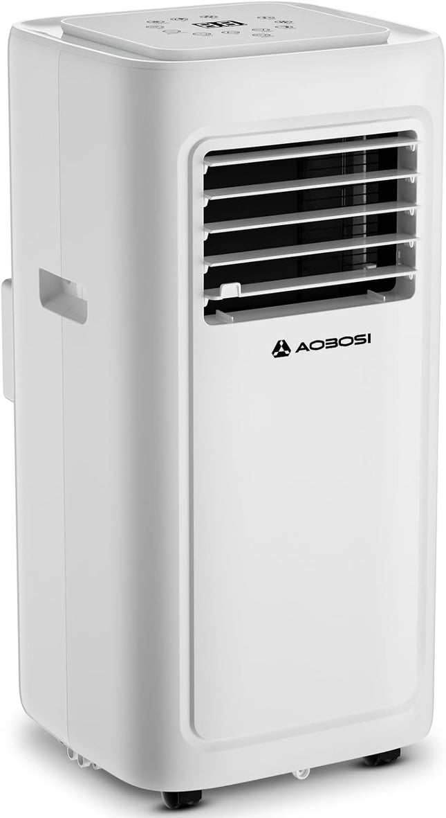 AAOBOSI 10000 BTU Portable Air Conditioner for Rooms up to 220 Sq Ft, 4-in-1 WiFi AC with Window Kit & Remote
