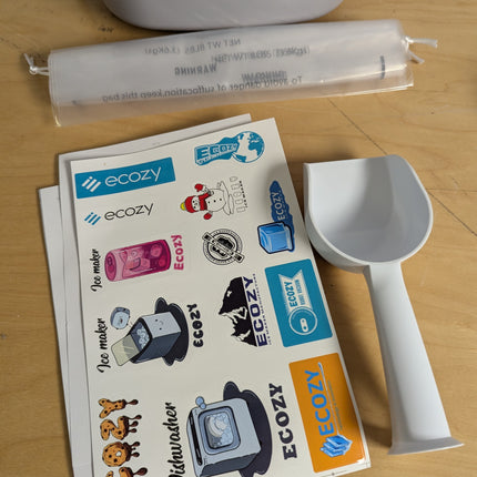 ecozy Portable Ice Maker Countertop, 9 Cubes Ready in 6 Mins, 26.5 lbs in 24 Hou