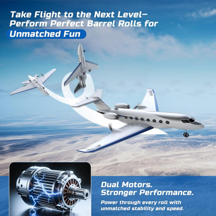 DEERC Z67 RC Plane, 3CH Remote Control Airplane with 6-Axis Gyro, Ready-to-Fly E