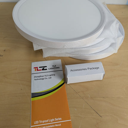 4PK 12Inch LED Flush Mount Ceiling Light, 24W, 2520LM, 3000K/4000K/6000K CCT Sel