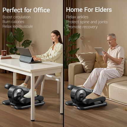 Under Desk Elliptical Machine, Electric Seated Pedal Exerciser, Mini Ellipse Leg
