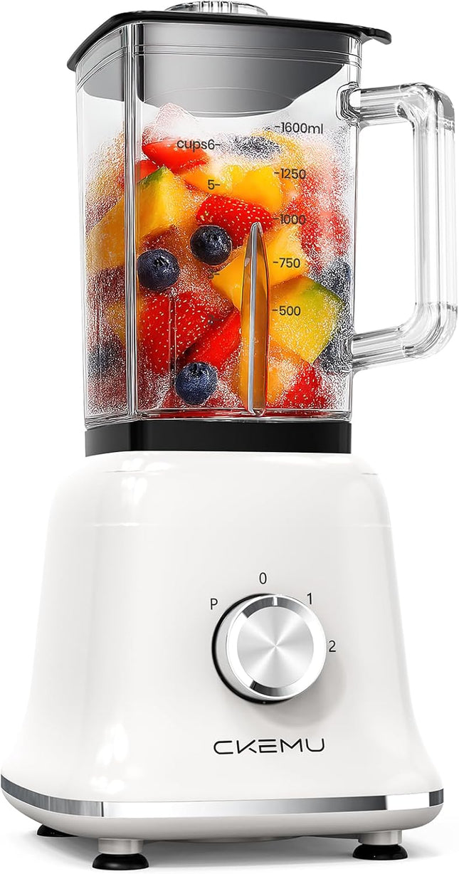 CKEMU Professional Blender For Smoothies, 58 Oz Glass Jar, Glass Blender Includi
