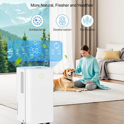 Dehumidifier 25 Pints/Day, Dehumidifier for Basement, Bedroom, with 3 Working Mo
