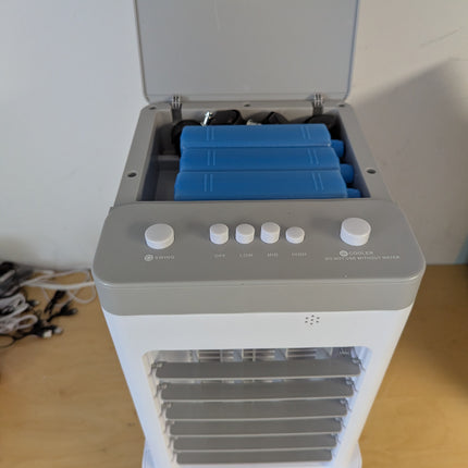 Mobile Evaporative Cooling Unit with 12L Water Tank, Quiet 35dB Air Cooler, 120°