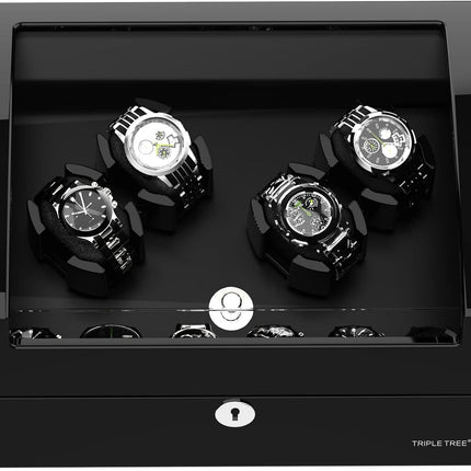 Watch Winder for Automatic Watches, Automatic Watch Winder with Wood Shell Piano