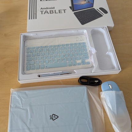 10 Inch Tablet 2 in 1 Android 15 Tablets with Keyboard Tabletas, Include Mouse S