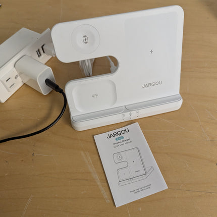 JARGOU 3 in 1 Charging Station for Apple Wireless Charger for iPhone 17 16e 16 1