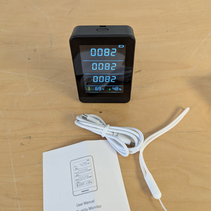 5-in-1 Professional Indoor Air Quality Monitor Indoor Portable CO2 Monitor | Tem