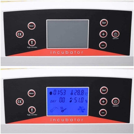 Egg Incubator for Hatching 56 Chicken Eggs Automatic Turning Temperature Humidit