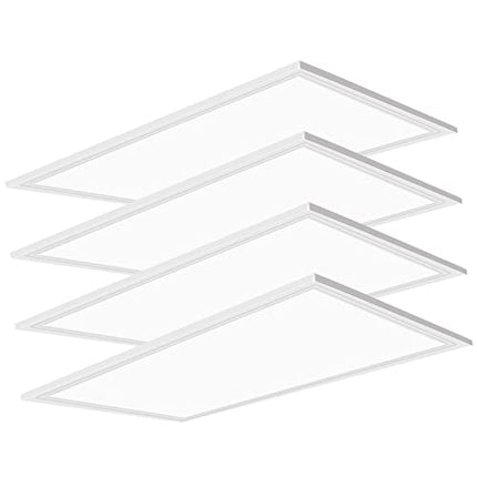 2X4 LED Flat Panel Light,4 Pack,0-10V Dimmable,75W with 7800 Lumens,5000K Daylig